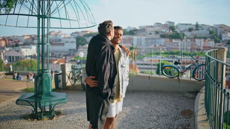 couple enjoying a city view