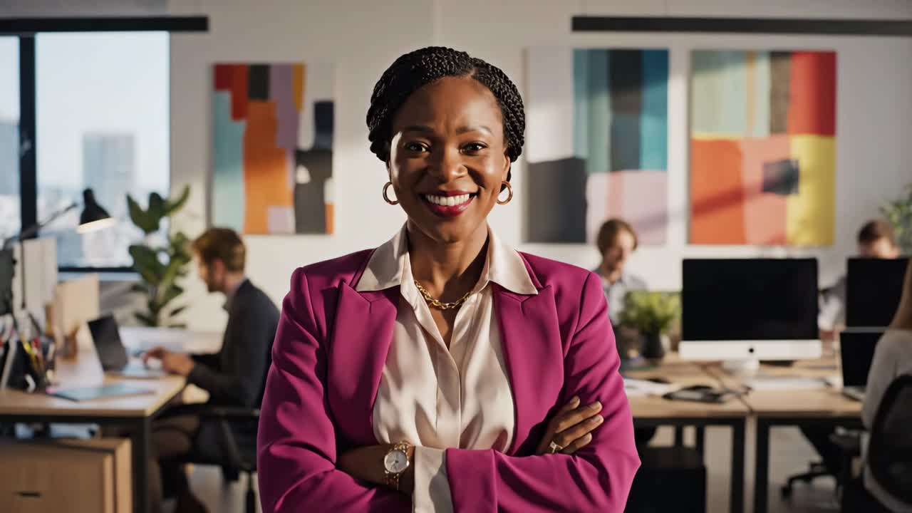 Portrait of a Successful Businesswoman in a Modern Office