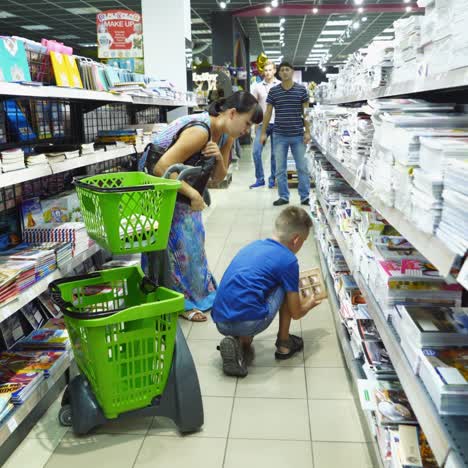 vinnitsa, ukraine - august 20, 2018: school goods in the store. purchase of stationery