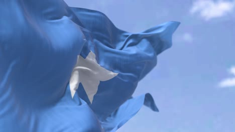 detalle de la bandera nacional de somalia ondeando en el viento en un día despejado