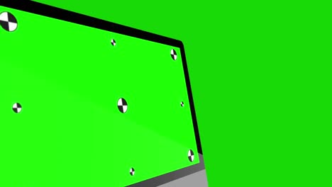 laptop with green screen mockup