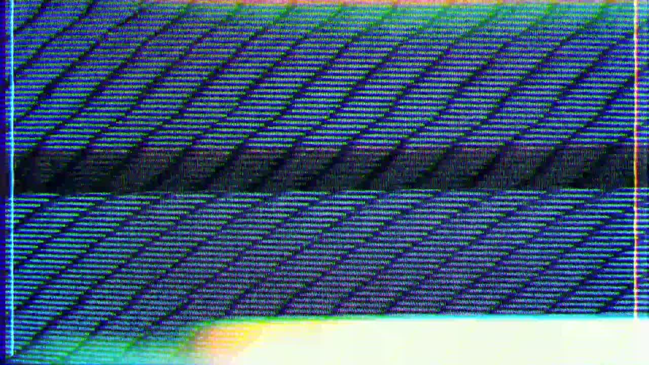 Glitch statico astratto e distorsione del segnale TV analogico