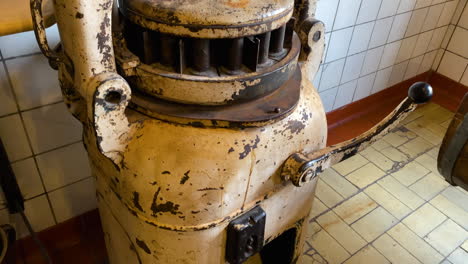 old equipment for making bread and bakery products in a classic bakery