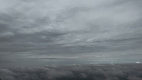 cloudy sky view from airplane