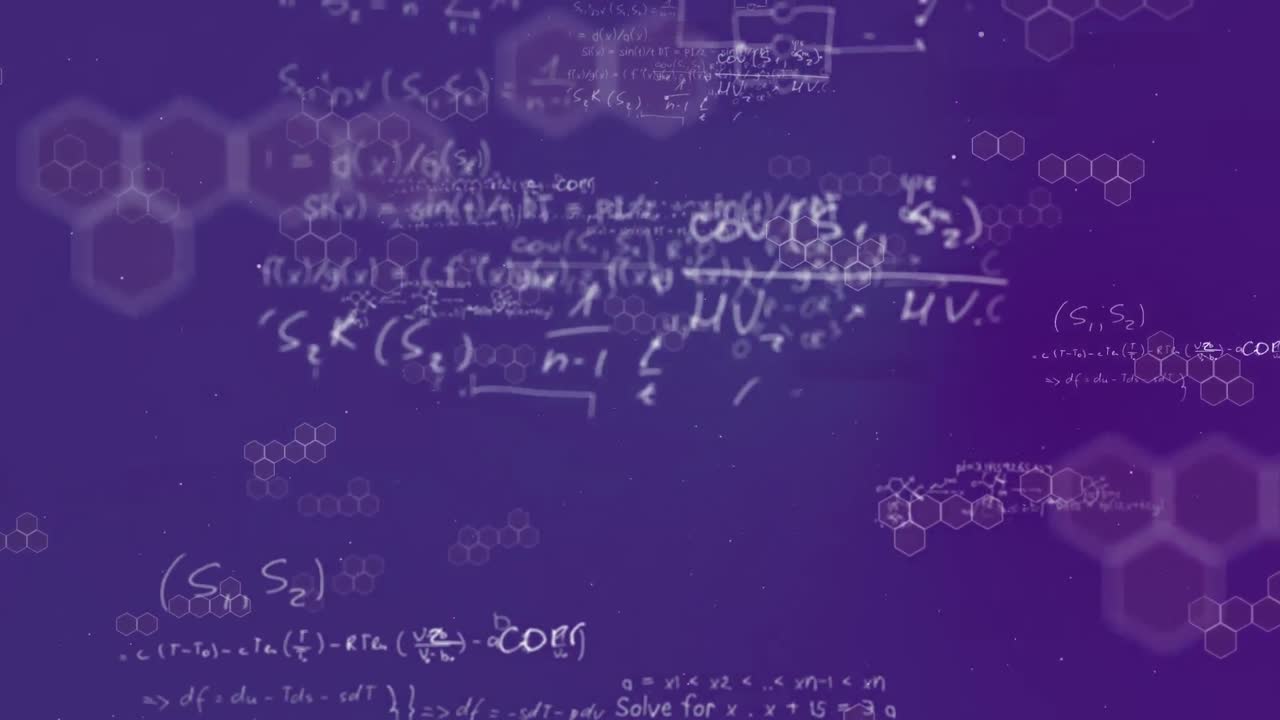 Animation of scientific formulae hand written coronavirus Covid 19 spreading