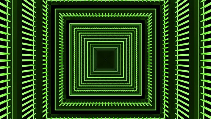 Technological Looped Abstract Background Hallway