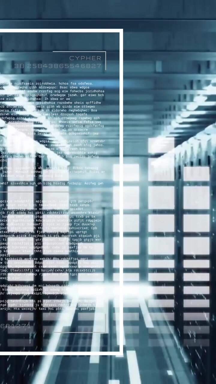 Animation of digital data processing over computer servers