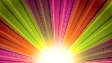 los cálidos rayos del arco iris del sol