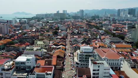 Lebuh-King-Street,-Dentro-Del-Centro-Histórico-De-George-Town,-Sitio-De-La-Unesco