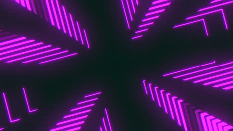repetição de pulso neon púrpura cruza em vertigem em gradiente preto