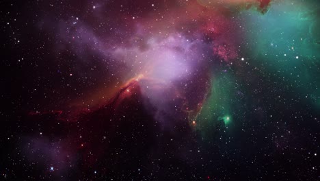 4K-Schönheit-Von-Nebeln-Und-Sternen-Im-Weltraum