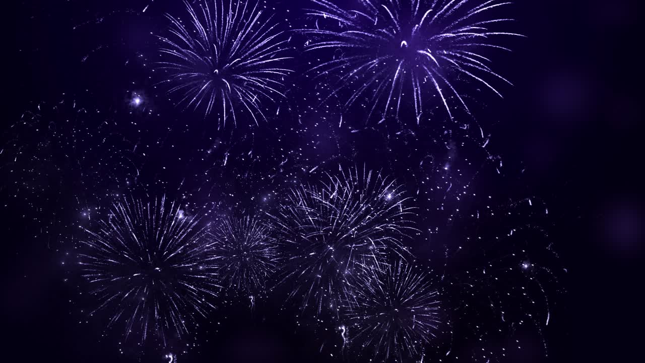 long time seamless glowing fireworks lights sky golden firework sky on fireworks festival show