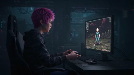 a gamer's journey through a virtual world: captivated by interactive gameplay, immersed in dynamic environments, embracing the adventure of digital realms