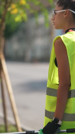 street cleaning worker