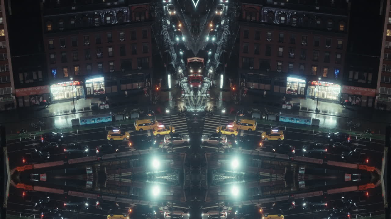 Night City Rain: A Mirror Image of Urban Life