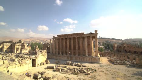 historic ancient roman bacchus temple in baalbek, lebanon