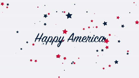 Animated-closeup-text-Happy-America-on-holiday-background
