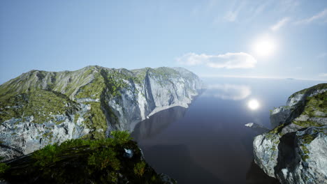 aerial view of the beautiful cliffs in the sea