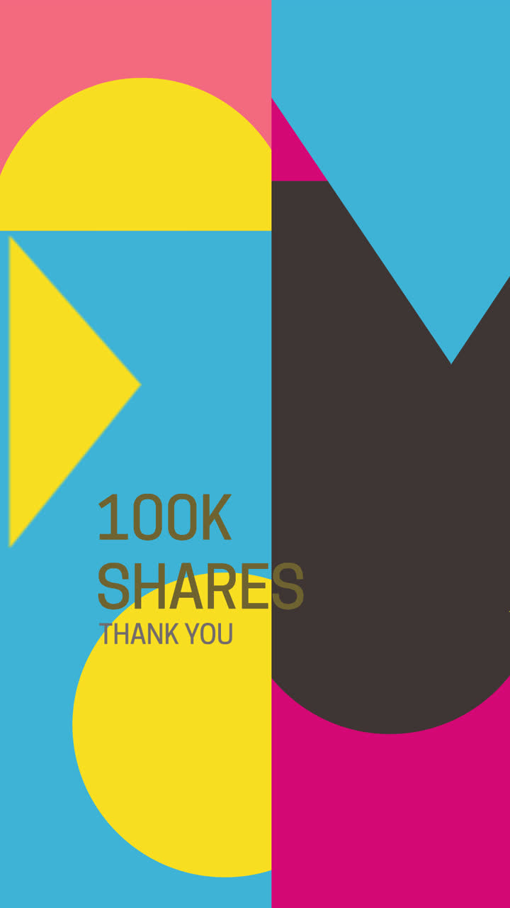 기하학적 디자인으로 구성된 현대적인 커버 템플릿 세트의 모션 그래픽