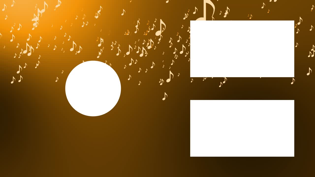 음악적 노트 입자 분류 엔드 카드 엔딩 스크린 모션 그래픽