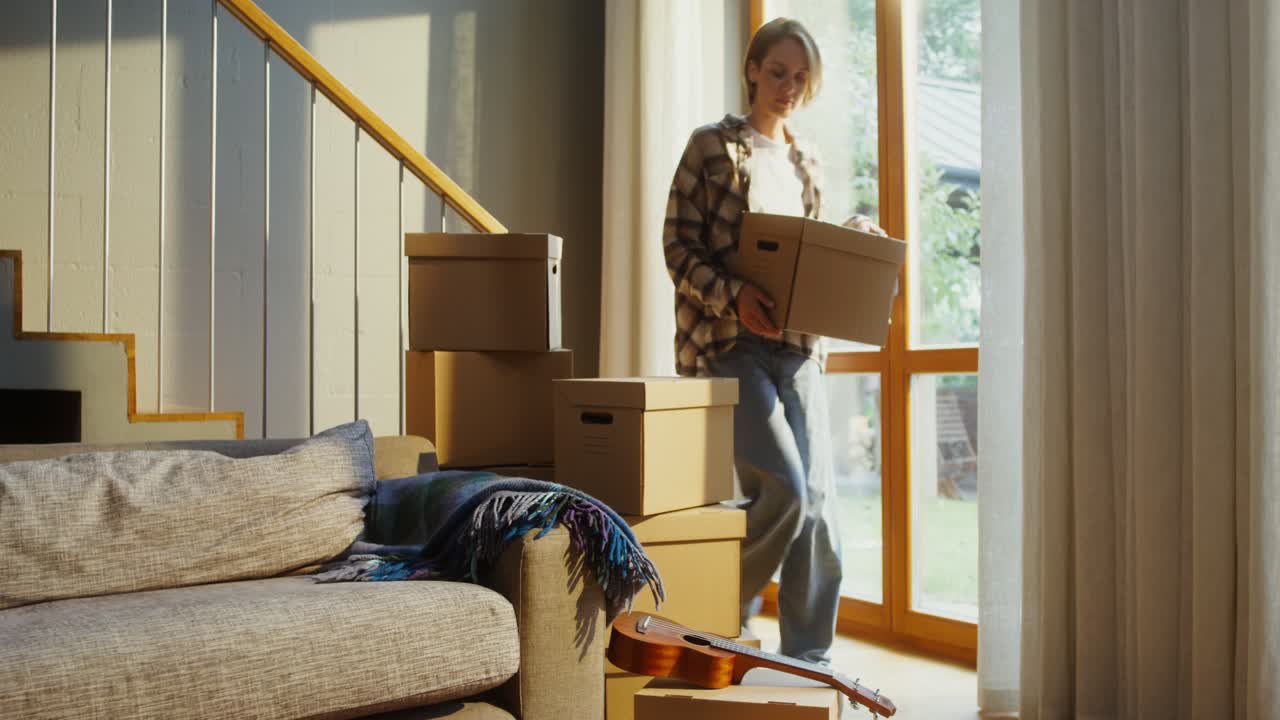 Couple moving into a new home