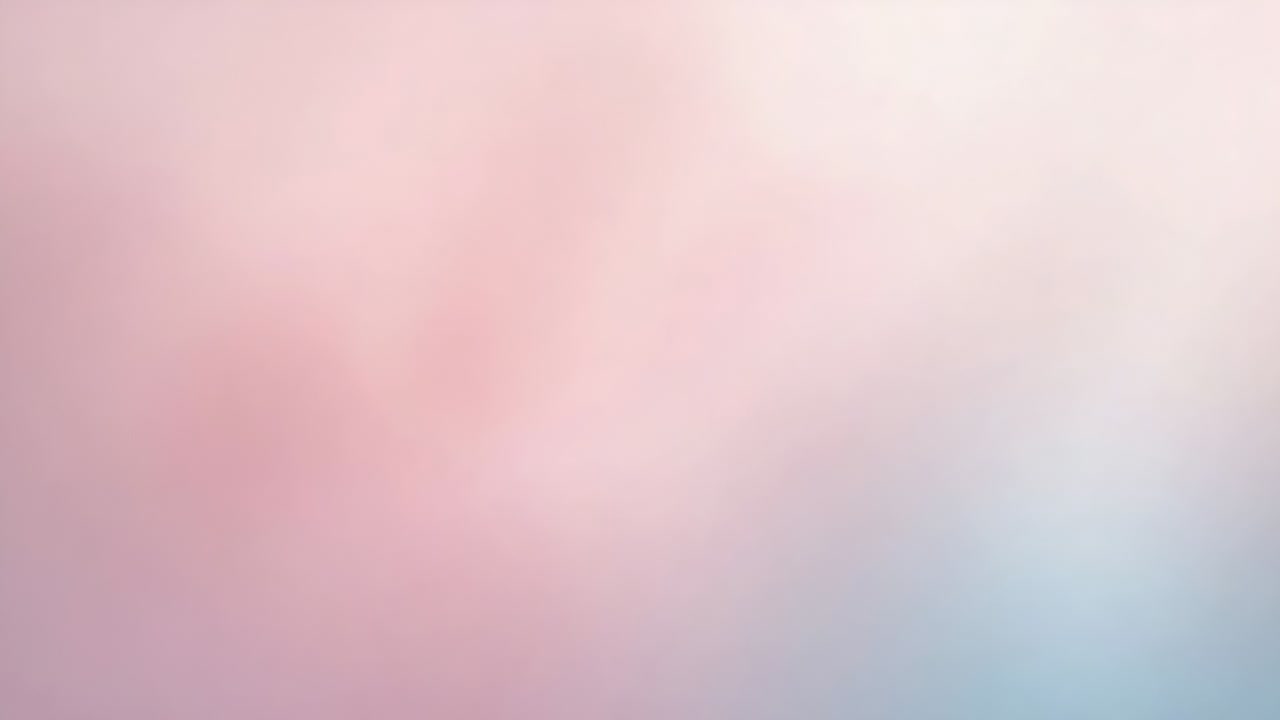 Reakce na jemné zvýraznění, pastelový gradient se posouvá přes pozadí studia s bokeh