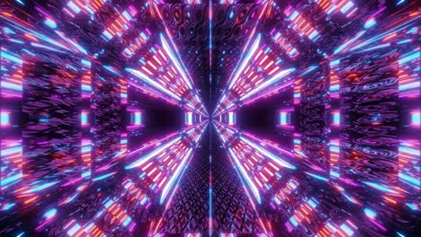 corredor de túnel de ciencia ficción con textura abstracta con luces interminables ilustración 3d en vivo papel tapiz fondo de movimiento stock vj bucle
