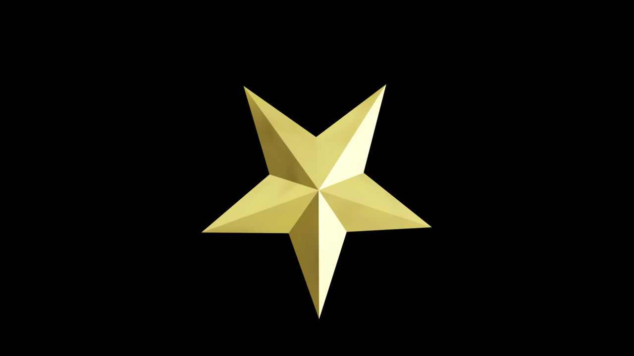 animación de una estrella girando sobre un fondo negro.