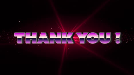 Animation-of-thank-you-text-over-glowing-red-light-on-black-background