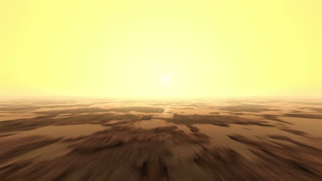 Sunset Over the Martian Surface