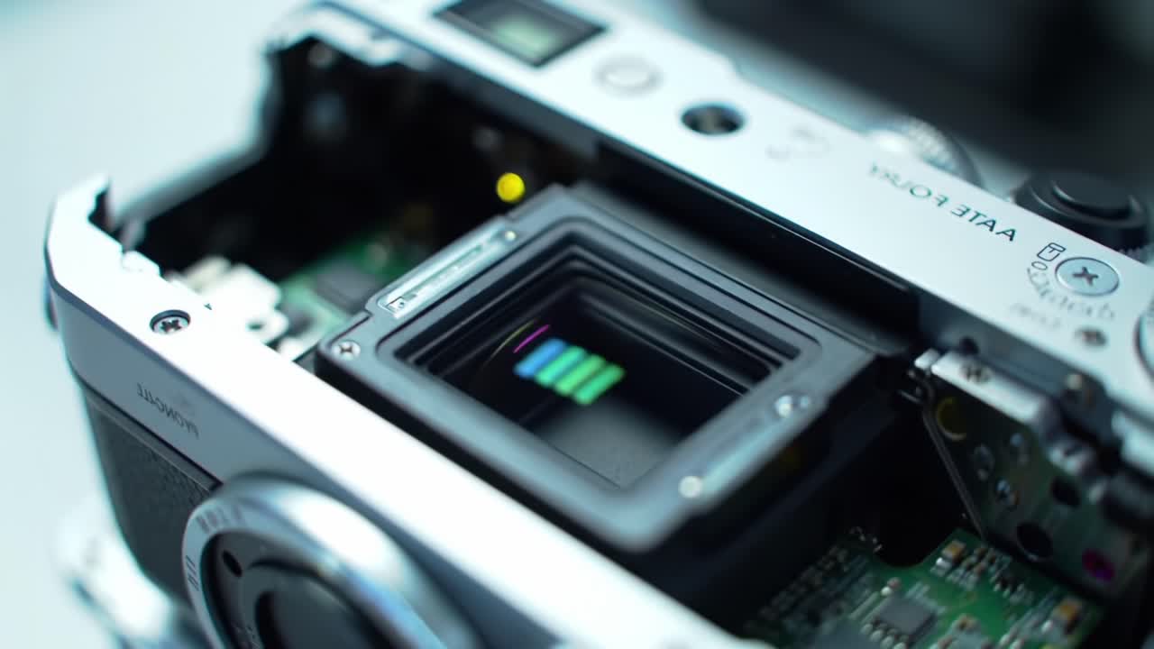 Exploring the Intricacies of a Camera: A Close-Up Look at the Inner Workings and Sensor Technology in a High-Definition Camera Assembly