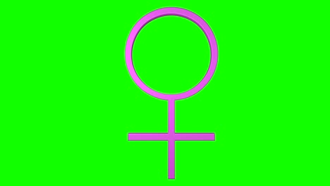 female symbol 3d green screen loop