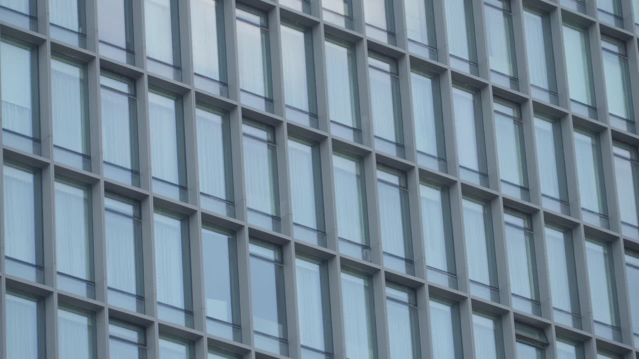 Modern Building Facade with Rectangular Windows