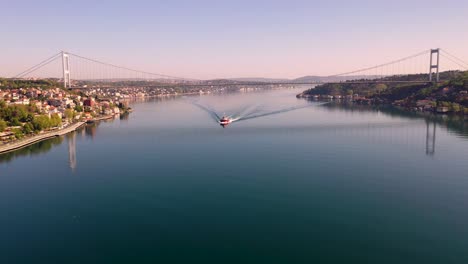 fatih sultan mehmet bridge, second bridge from istanbul bosphorus turkiye.