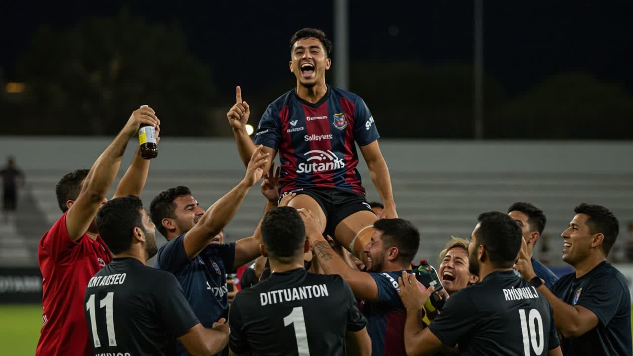 Celebrating Victory: A Team Lifts Their Star Player in Joyous Triumph After a Successful Match, Showcasing the Spirit of Sportsmanship and Collaboration