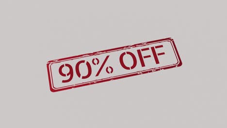 90% off stamp