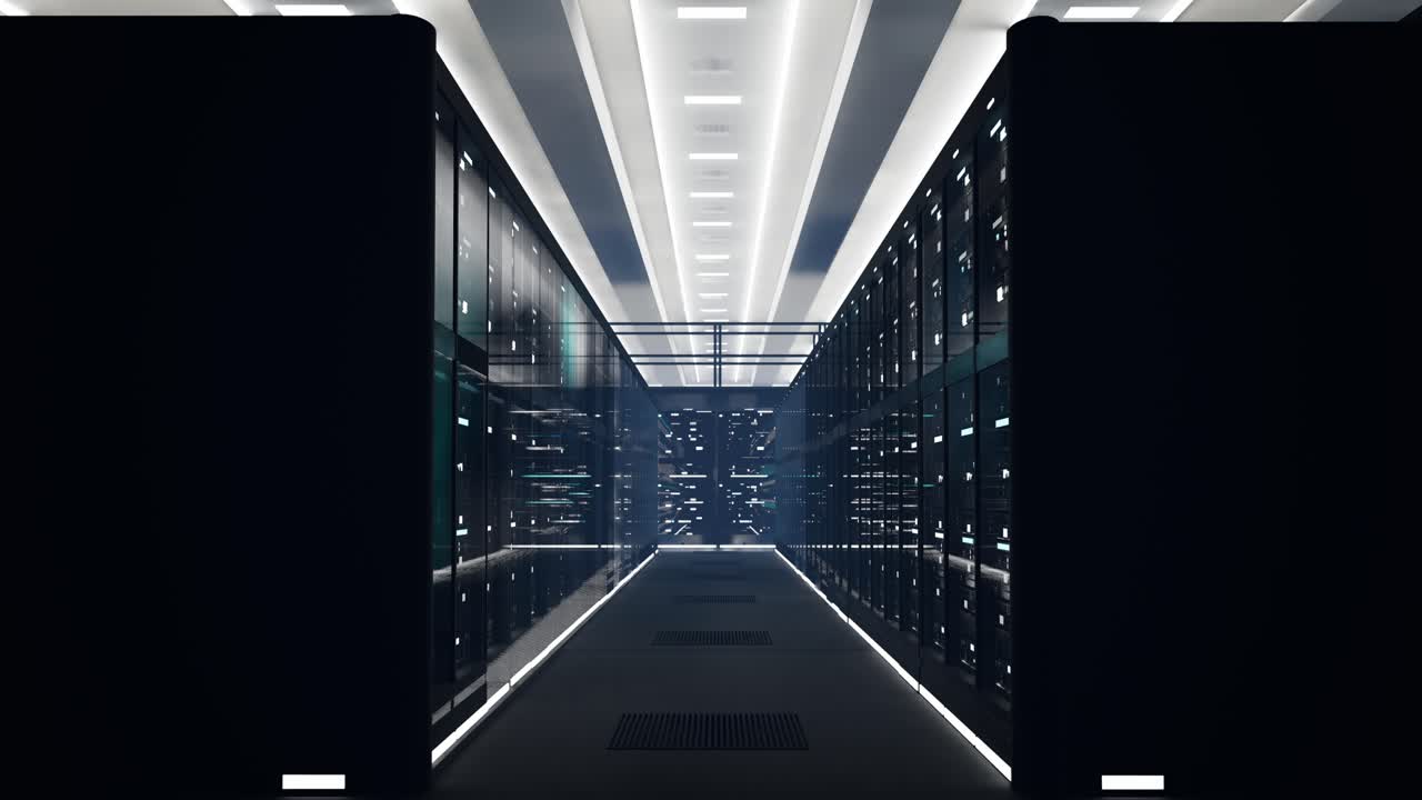 Modern Data Center Interior