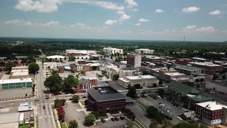 Gastonia-North-Carolina-Aerial-shot-flying-over-the-city