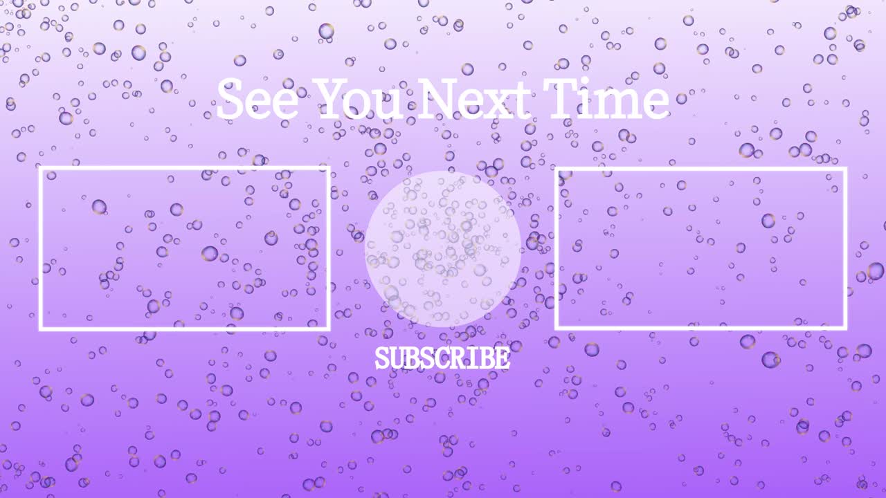 버블 시 엔드 카드 엔딩 스크린 모션 그래픽