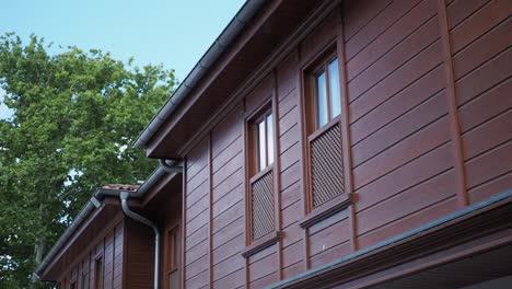 traditional wooden house facade