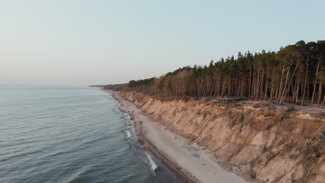 AERIAL:-The-Dutchman's-Cap-On-Golden-Hour-with-People-Meeting-Sunset-and-Enjoying-Evening