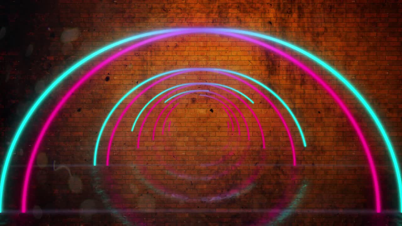 벽돌 벽에 네온 심장 표지판 4k