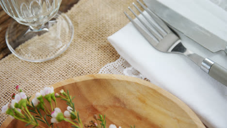 various cutlery on wooden table 4k