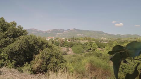 panoramic view of parnitha mountain, located at athens, greece