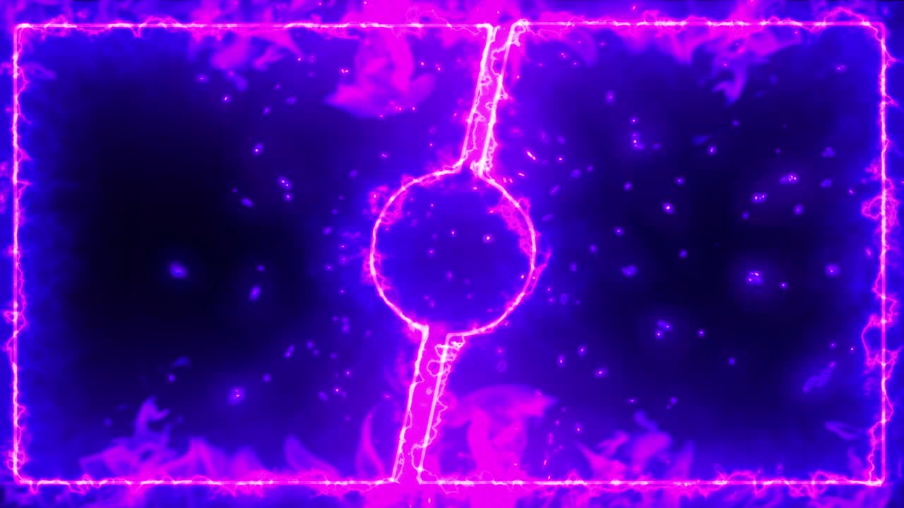 fuego púrpura contra la animación de bucle de fondo de la interfaz