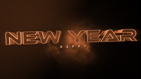 Dark-monochrome-Happy-New-Year-text-on-orange-gradient