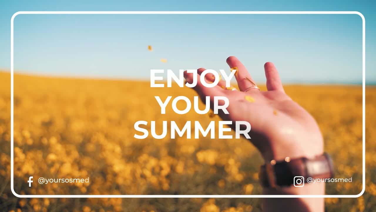 Sommer minimalistisk titel After Effects