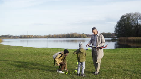 family at the countryside