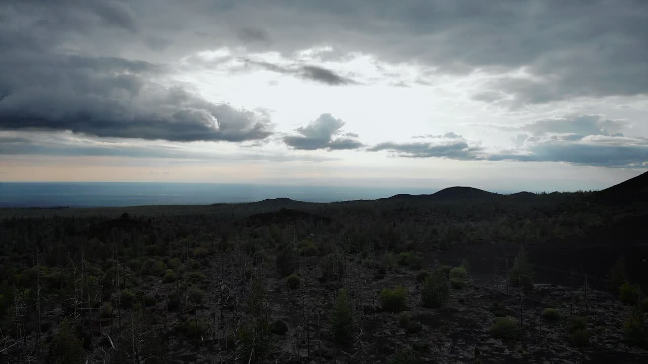 Volcanic Landscape with Clouds