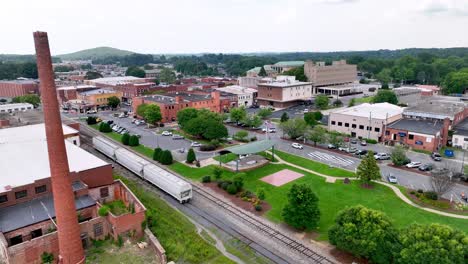 asheboro nc, carolina del norte aérea sobre la ciudad